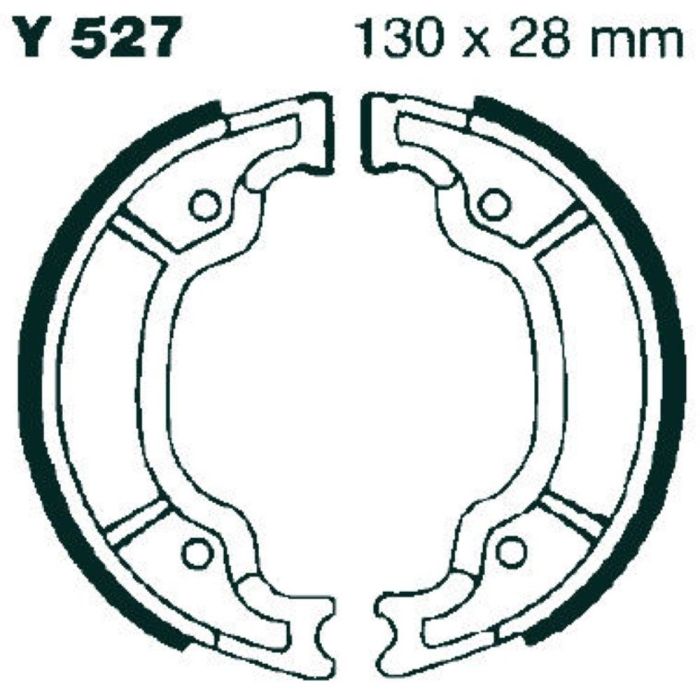 EBC Grooved G Series Remschoenen Yamaha TT350 1985-1989 TT600 1985-1991 XT350 1991-1995