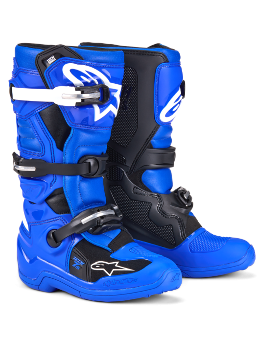 Alpinestars Tech 7S Jeugd Crosslaarzen Blauw / Zwart / Wit 