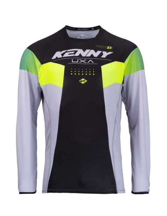 Kenny 2023 Titanium Crossshirt Lime / Zwart