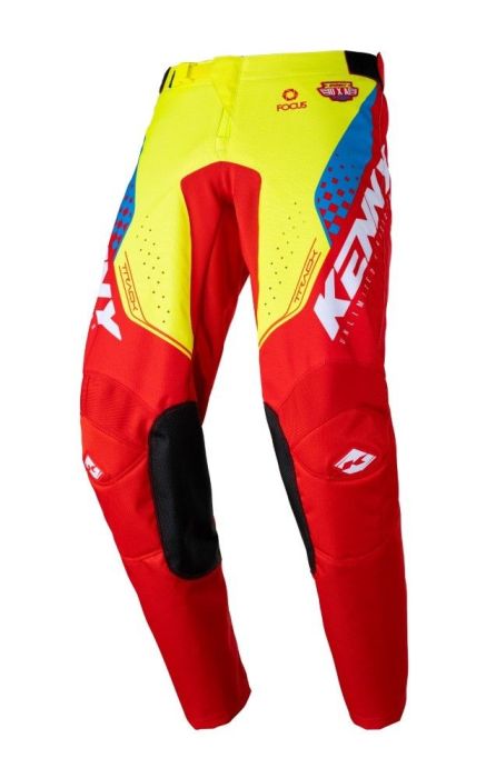 Kenny 2023 Jeugd Track Focus Crossbroek Fluor Geel / Rood