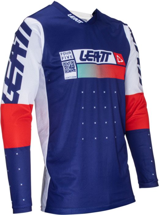 Leatt 2024 Moto 4.5 Lite Crossshirt Royal Blauw / Wit / Rood