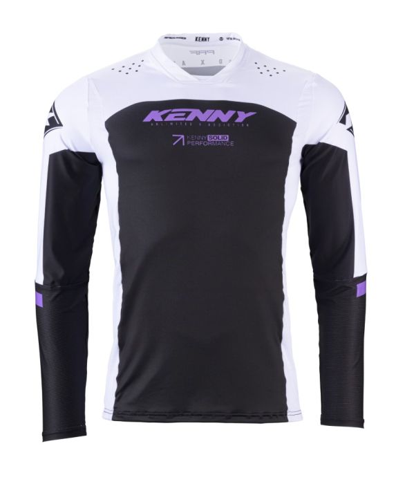 Kenny 2024 Performance Solid Crossshirt Zwart / Paars