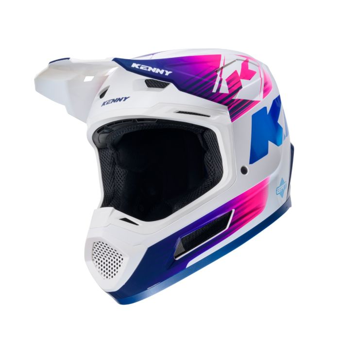 Kenny 2025 Performance Crosshelm Gradient Wit / Roze / Blauw