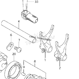 Oem Schakelvork Suzuki RMZ250 2007 2008 2009