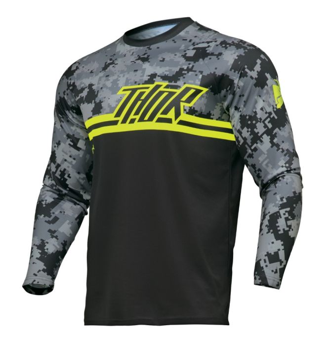 Thor 2024 Sector Digi Crossshirt Zwart / Camo