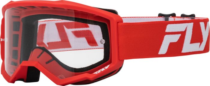 Fly Racing Focus Jeugd Crossbril Rood / Wit 