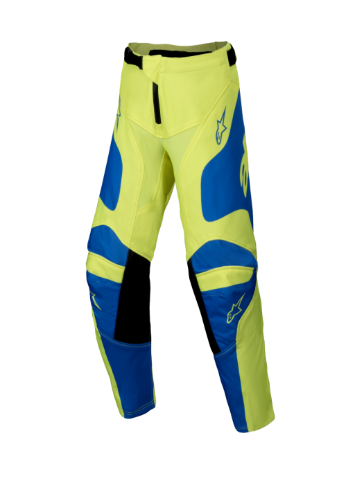 Alpinestars 2025 Racer Veil Jeugd Crossbroek Fluor Geel / Blauw 