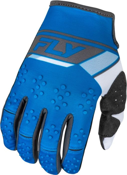 Fly Racing 2024 Kinetic Prix jeugd Crosshandschoenen Blauw / Antraciet / Wit