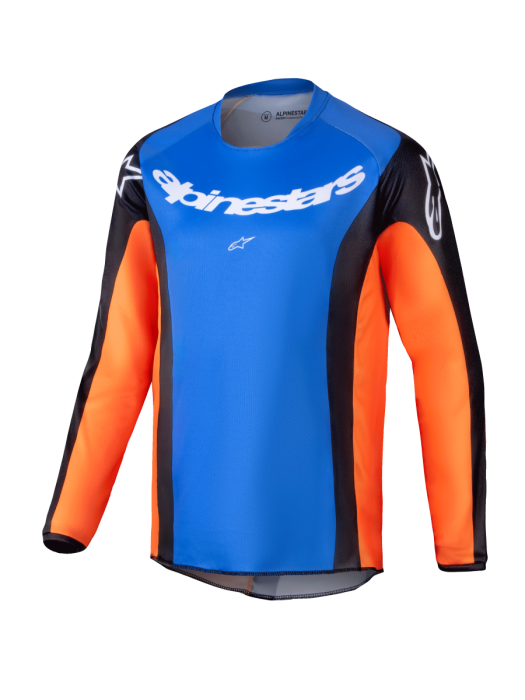 Alpinestars 2025 Racer Melt Jeugd Crossshirt Oranje / Blauw 