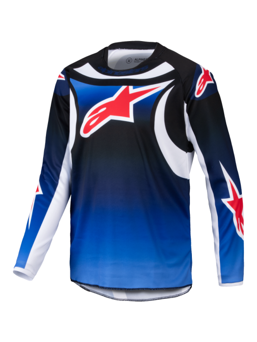 Alpinestars 2025 Racer Wurx Jeugd Crossshirt Blauw / Zwart 