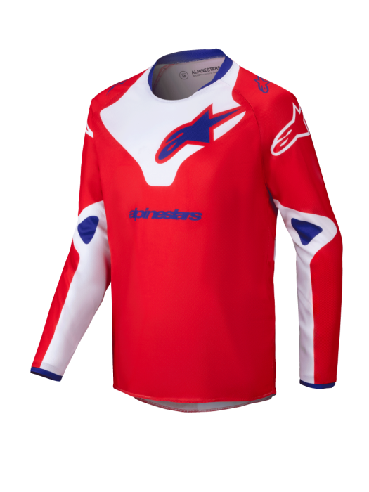 Alpinestars 2025 Racer Veil Jeugd Crossshirt Rood / Wit 