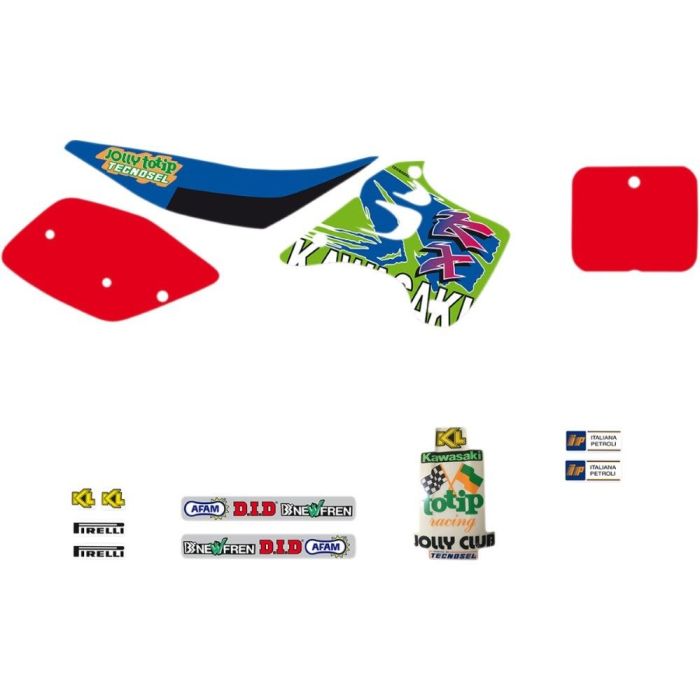 Tecnosel Stickerset TEAM Kawasaki KX125 1992-1993 KX250 1992-1993