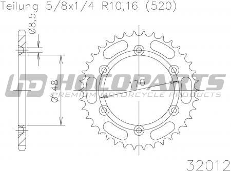 Esjot Voortandwiel Yamaha XT600 1982-1986