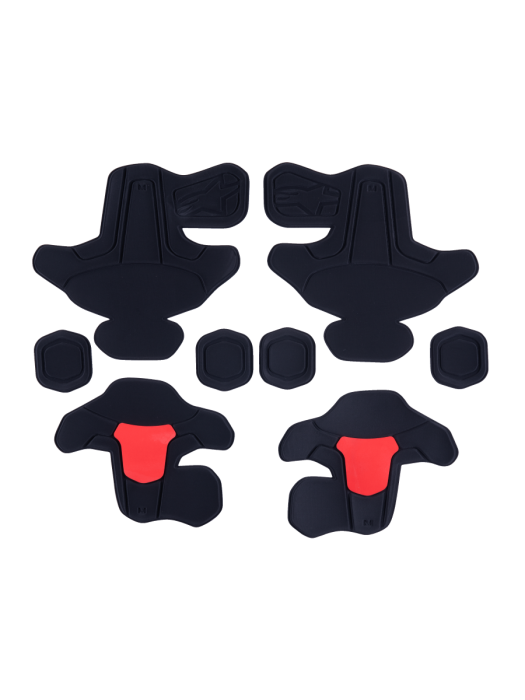 Alpinestars RK-7 Pad Set L & R Zwart / Rood