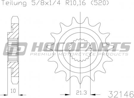 Esjot Voortandwiel Suzuki RMZ450 2008-2014 RMX450Z 2010-2012