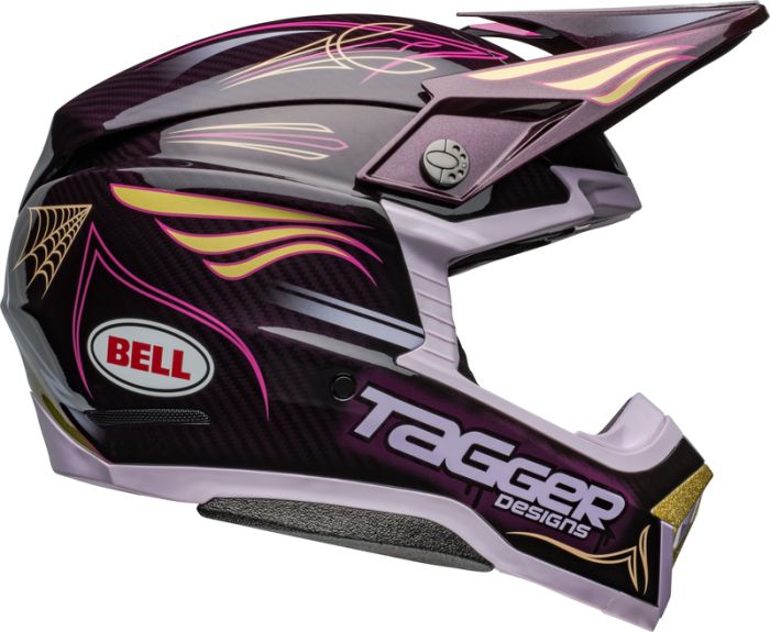 Bell 2024 Moto-10 Spherical Tagger Purple Haze Crosshelm Paars / Goud