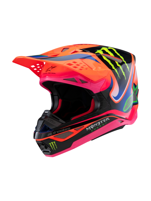 Alpinestars 2025 Supertech S-M10 Deegan Crosshelm Fluor Oranje / Paars / Fluor Roze