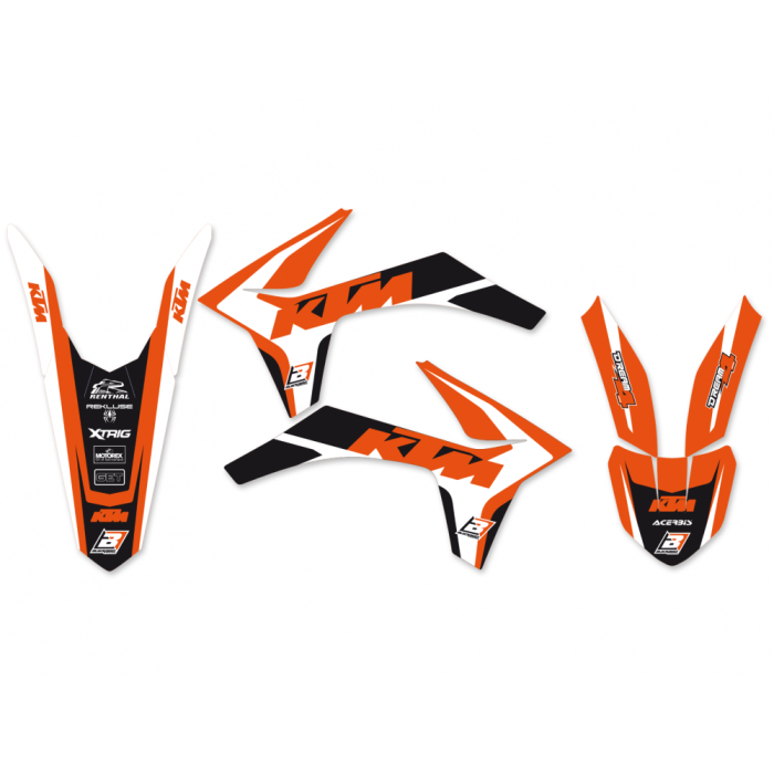 Blackbird Racing Stickerset Dream 4 met Buddyovertrek KTM EXC125 EXC200 EXC250 EXC300 EXC-F250 EXC-F450 2012-2013 SX125 SX250 2011-2012