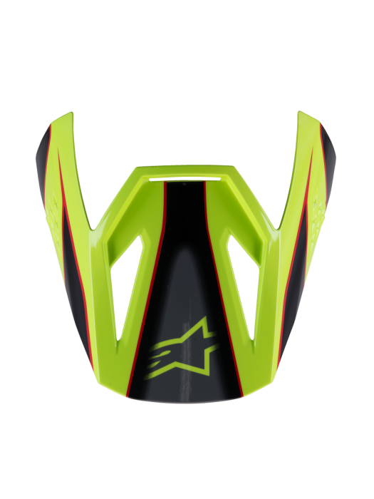 Alpinestars 2025 Supertech M3 Fray Jeugd Helmklep Rood / Fluor Geel / Zwart 