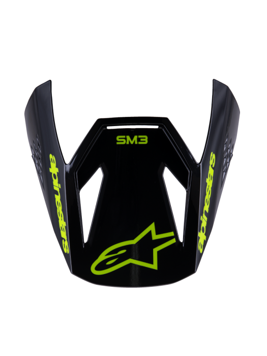 Alpinestars 2025 Supertech M3 Radium Jeugd Helmklep Mat Zwart / Fluor Geel 