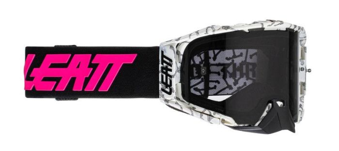 Leatt 2021 Motocross Brille Geschwindigkeit 6,5 Knochen / Schwarz / Pink (Linse klar)