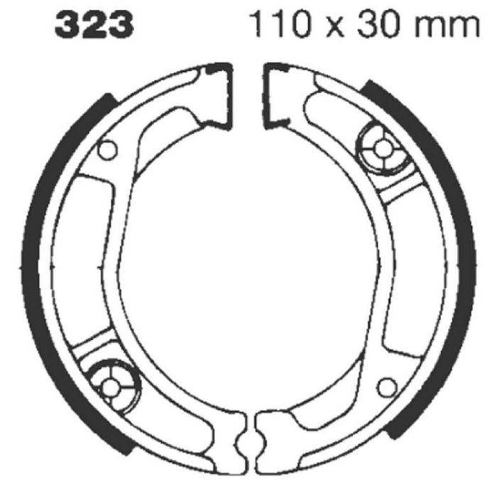 EBC Grooved G Series Remschoenen Honda XL250R 1984-1985 XL250S 1978-1981 XR250 1979-1980 XR250R 1981-1983