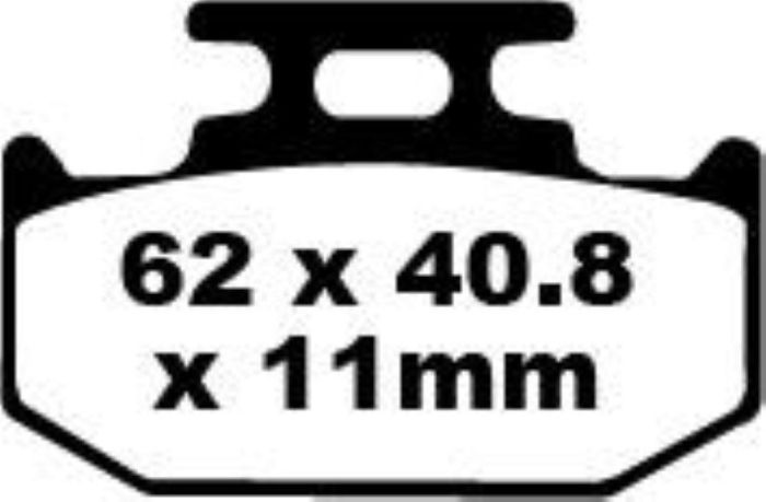 EBC FA-R Series Gesinterde Achterremblokken Suzuki DR-Z250 2001-2007 RM125 RM250 1992-1995 RMX250 1994-1995 RMX250S 1995-1997 Yamaha TT-R250 1994-2000 WR400F YZ400F 1998 XT225 1993-1996 YZ125 YZ250 1992-1997