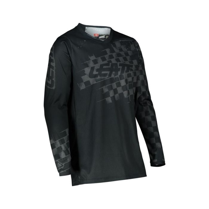 Leatt 2022 GPX4.5 Lite Crossshirt Geborsteld Zwart / Grijs