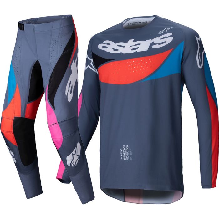 Alpinestars 2025 Techstar Dreem Crosspak Grijs / Rood / Blauw / Roze