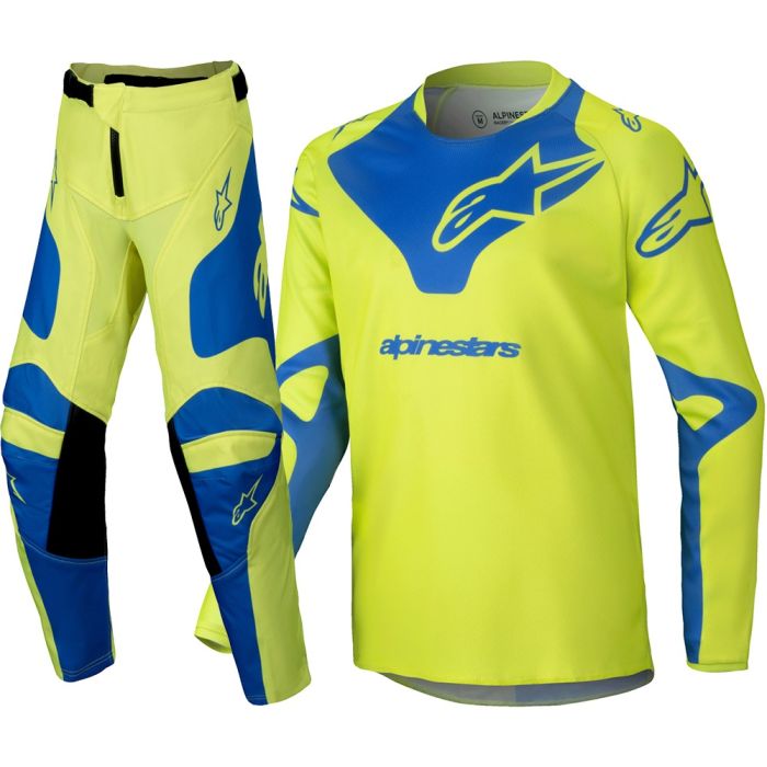 Alpinestars 2025 Racer Veil Jeugd Crosspak Fluor Geel / Blauw 