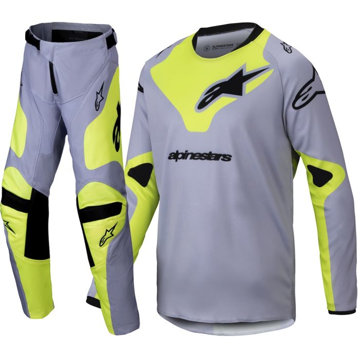 Alpinestars 2025 Racer Veil Jeugd Crosspak Grijs / Fluor Geel 