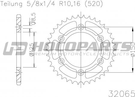 Esjot Voortandwiel Kawasaki KLX650R 1993-2002