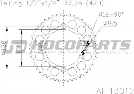 Esjot Aluminium Achtertandwiel Honda CR80 1985-2002 CR85 2003-2007 CRF150R 2006-2017