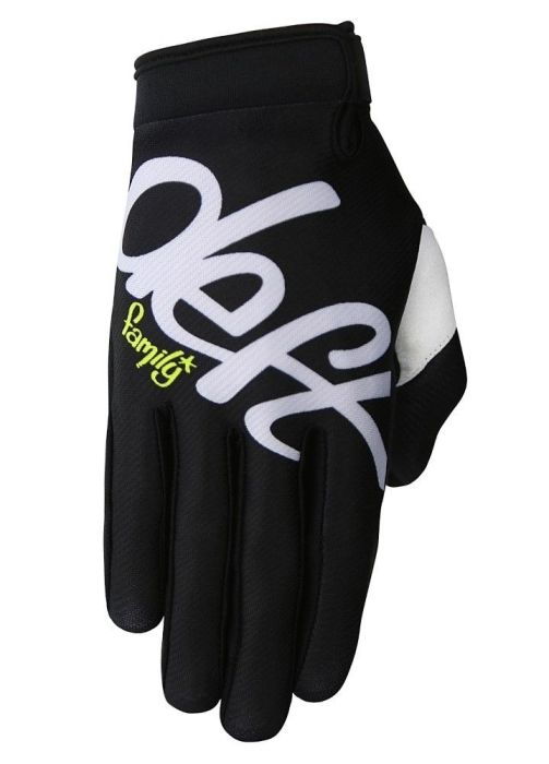 Deft Family EQVLNT Jugend Motocross Handschuhe Schwarz Größe M.