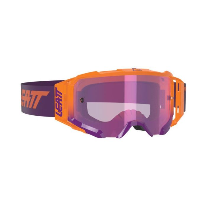 Leatt 2021 Motocross Brille Geschwindigkeit 5.5 Fluor Orange / Lila (Linse Iriz Lila)