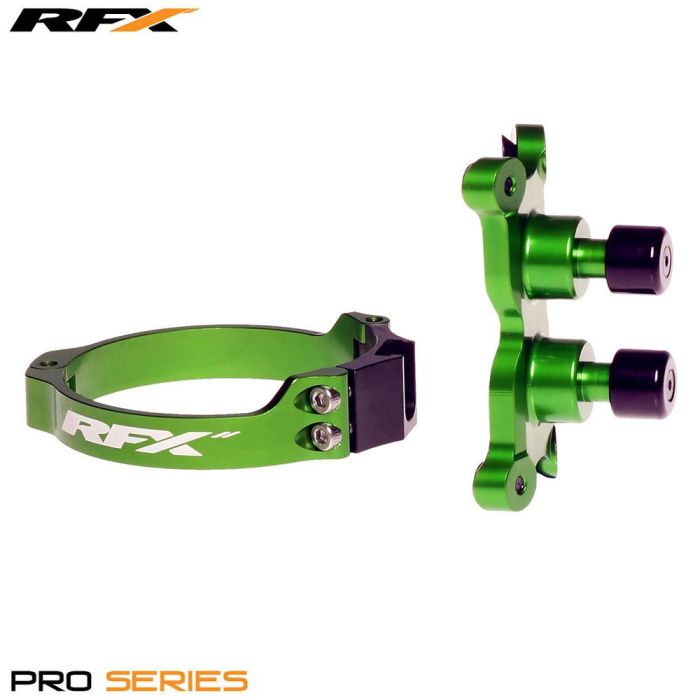 RFX Pro Series Dubbel Headstart Systeem Honda CR250 1997-2007 CRF250R 2004-2017 CRF450R 2004-2016 Kawasaki KX250F KX450F 2006-2017 Suzuki RM125 RM250 2002-2008 RMZ250 RMZ450 2007-2017 Groen