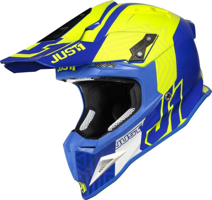 Just1 J12 Crosshelm Pro Syncro Fluor Geel / Blauw