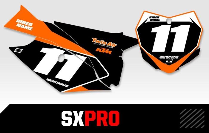 Zeronine Nummerplaten KTM SXpro Series KTM SX50 2013-2015