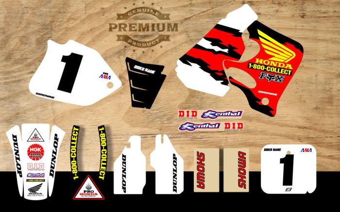 Zeronine Stickerset Jeremy McGrath Replica Honda CR125R 95-1997 Honda CR250R 95-1996