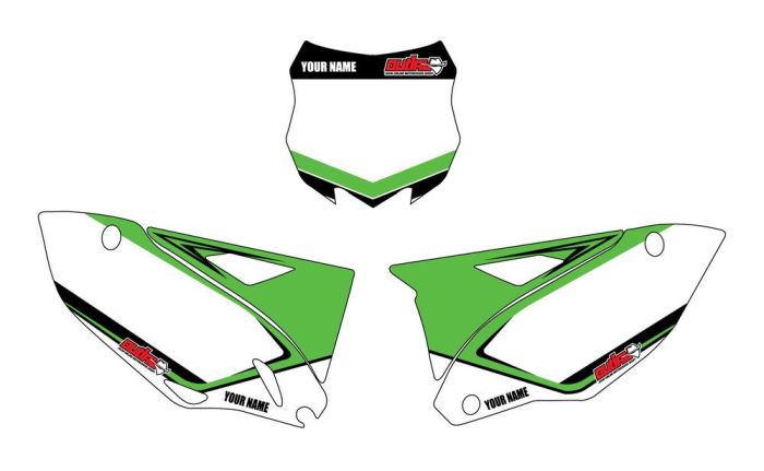 Outlaw Racing Nummerplatenset Kawasaki KX125 KX250 2003-2007