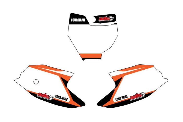 Outlaw Racing Nummerplatenset KTM SX50 2002-2008