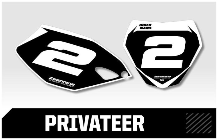 Zeronine Nummerplaten Yamaha Privateer Series WR450F 2007-2011