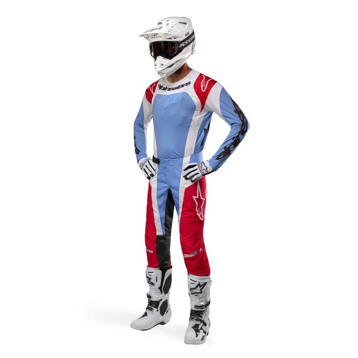 Alpinestars 2024 Techstar Ocuri Crosspak Licht Blauw / Rood / Wit