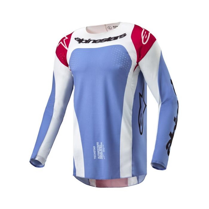 Alpinestars 2024 Techstar Ocuri Crossshirt Licht Blauw / Rood / Wit