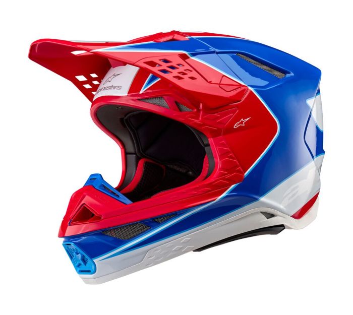 Alpinestars 2025 Supertech S-M10 Aeon Crosshelm Rood / Blauw