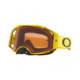 Oakley Airbrake MX Moto Crossbril Geel / Zwart (Lens: Prizm Brons)