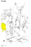 OEM Radiateurlamel Suzuki RMZ250 2007-2009 Neutraal (Rechter kant)