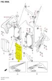 OEM Radiateurlamel Suzuki RMZ250 2007-2009 Neutraal (linker kant)