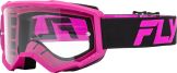 Fly Racing Focus Jeugd Crossbril Zwart / Roze 