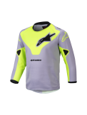 Alpinestars 2025 Racer Veil Kinder Crossshirt Grijs / Fluor Geel 